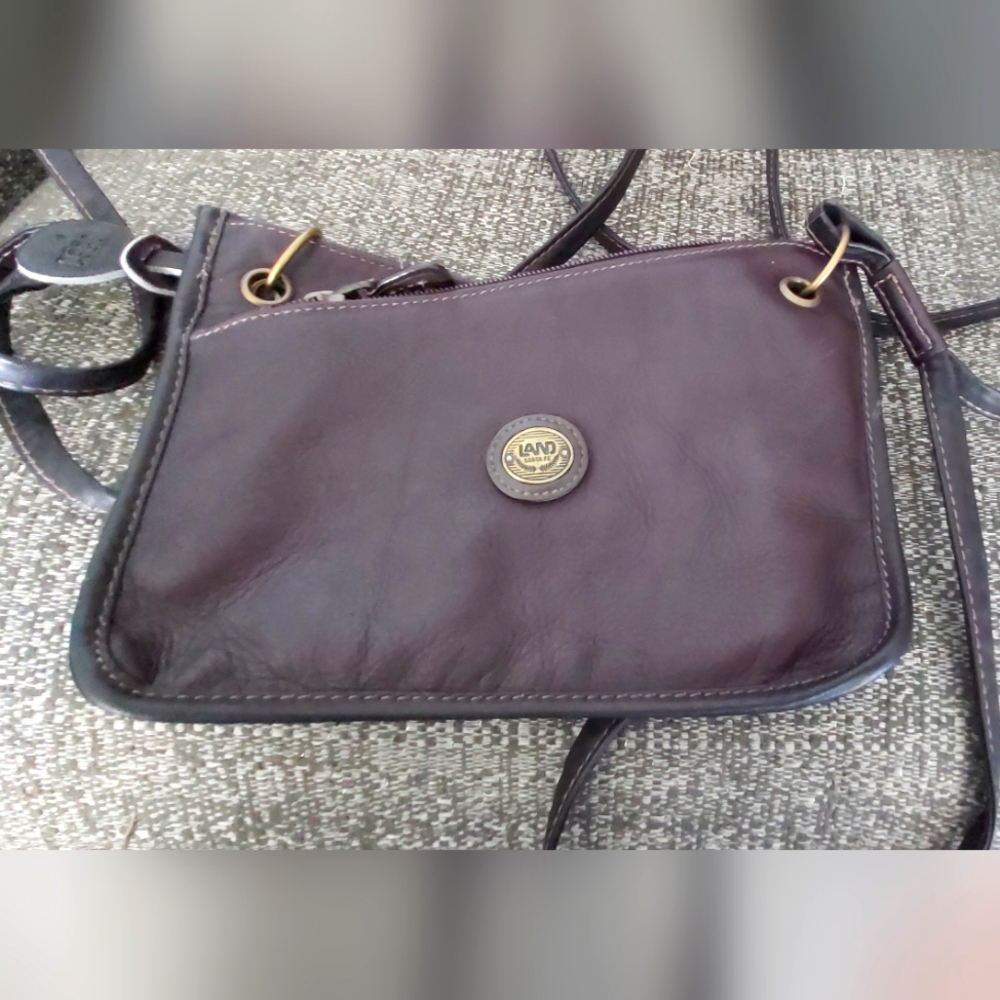 Leather purse Land chocolate brown